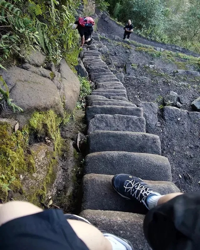 The steep and narrow stone steps, famously known as the “Stairs of Death,” provide a challenging but exhilarating experience for hikers