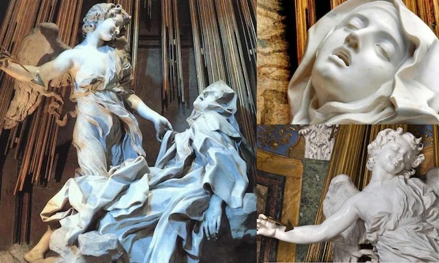 A divine moment is immortalized in marble, as Bernini captures St. Teresa’s spiritual ecstasy with breathtaking realism