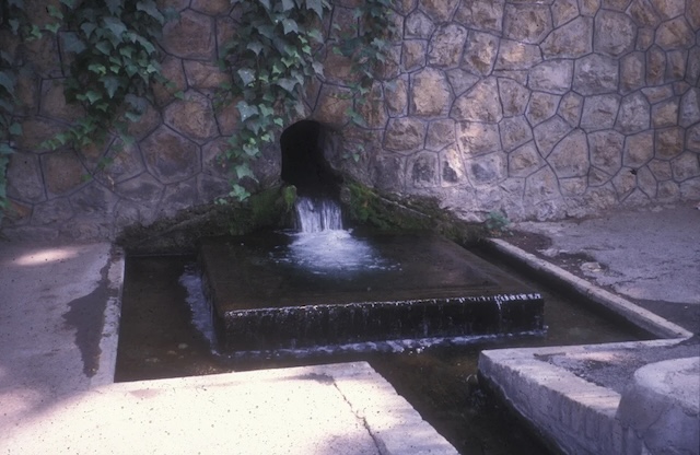 An outlet of a qanat water system, still operational today, demonstrating the durability and ingenuity of Persian engineering in sustainable water management