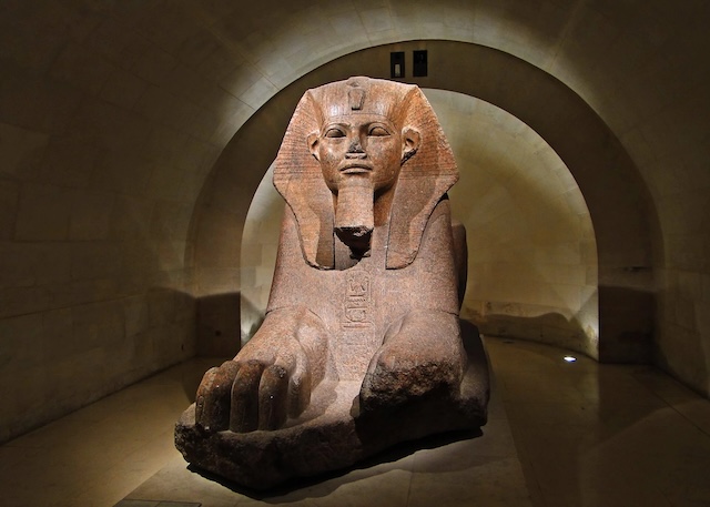 Great Sphinx of Tanis - A majestic Egyptian statue with a lion's body and a pharaoh's face, showcasing ancient grandeur