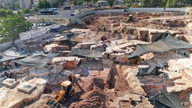 A large quarry in Jerusalem where stones from the Second Temple period were uncovered