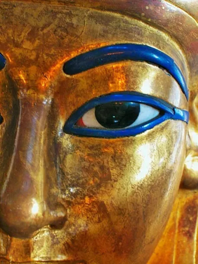 A Close-Up of Yuya’s Innermost Coffin, the Father-in-Law of Amenhotep III and Great-Grandfather of Tutankhamun, Displayed in the Egyptian Museum, Cairo.