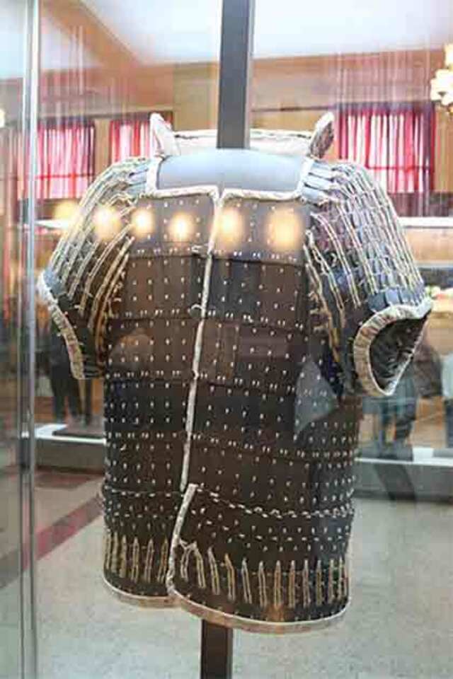 A Modern Replica of a Variant of Lamellar Armor, Similar to Those Used From the Late Warring States to the Western Han Dynasty, Offers a Comparative View of Ancient Armor Designs.