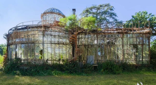 A Rusting Vintage Victorian Greenhouse, La Serre du Chirurgien, Slowly Succumbs to Time in Southern France.