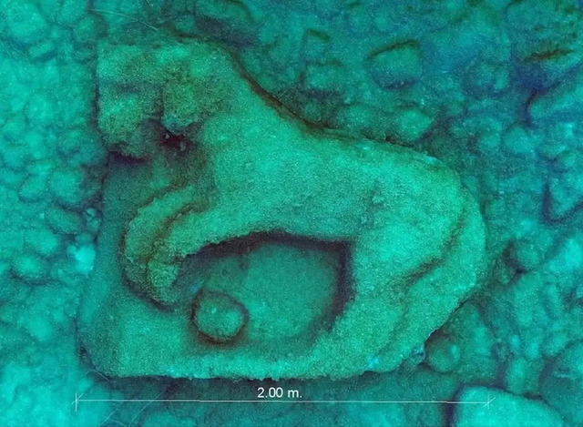 A Stunning Fragment of the Horse Frieze From the Temple of Zeus in Agrigento, Found After Centuries Beneath the Sea.