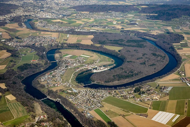 A bird’s-eye view of the historic site where the Celtic settlement of Altenburg-Rheinau thrived over 2,000 years ago.