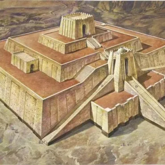 A digital reconstruction gives us an estimated view of how the Ziggurat of Ur might have originally looked.