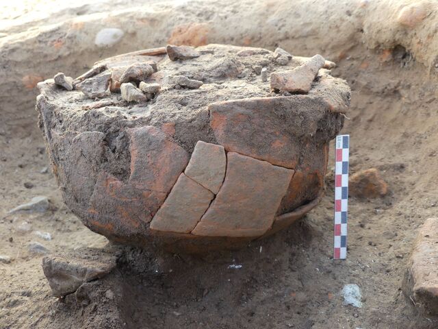 A handful of pottery shards were discovered, offering clues to the site’s past inhabitants.