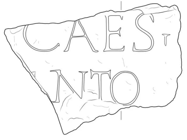 A marble slab engraved with the mysterious inscription “CAES/ANTO” adds intrigue to the ancient site.