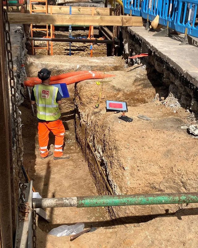 Archaeologists have unearthed remnants of the Roman road during excavations along Old Kent Road in London.