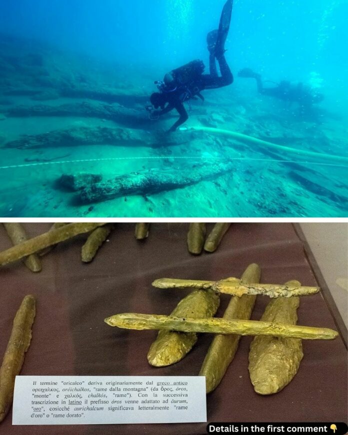 Archaeologists from the Superintendence of the Sea in Sicily conducting underwater excavation at the Gela II site. The remarkably preserved wreck offers a glimpse into ancient Greek maritime history. 