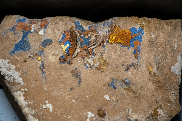 Blue and Gold Adorned Fragments of the Ancient Rood Screen Paint a Picture of Medieval Elegance