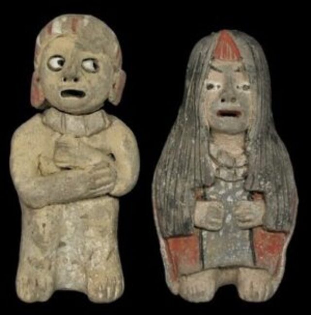 Clay figurines from Caral, offering insights into the spiritual and artistic life of its inhabitants.