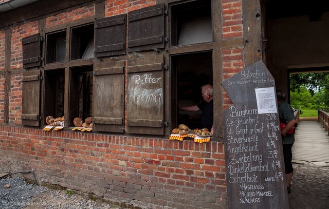 A rustic bakery offers fresh treats to visitors, perfectly blending local culture with history.