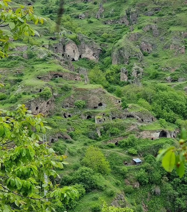 Layers of history carved into the cliffs of Khndzoresk, each cave a window into the lives of its former inhabitants.