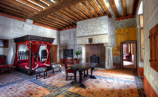 The bedroom at the Château du Clos Lucé, where Leonardo da Vinci bid farewell to the world.