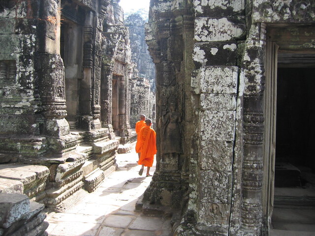 Monks at Angkor Thom