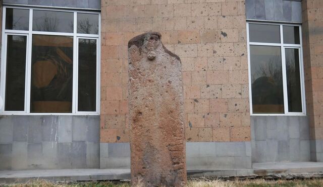 Originally from the Geghama Mountains, this dragonstone now graces the front of Government Building 3, showcasing Armenia’s rich cultural history.