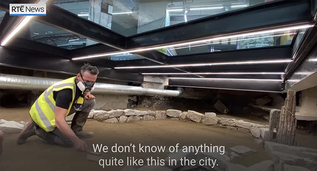 Rather than covering these treasures, the store installed a glass floor, allowing shoppers to peer into the medieval past