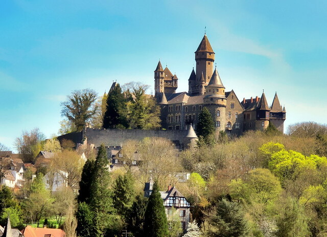 Schloss Braunfels is a stunning blend of medieval, Gothic Revival, and Baroque architectural styles