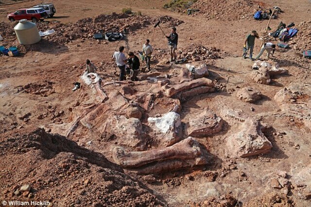 The documentary, set to air on BBC on 25 January, recounts how in 2014, a shepherd stumbled upon the tip of an enormous fossilized bone protruding from a rock in the Argentinian desert. The excavation site is featured prominently.