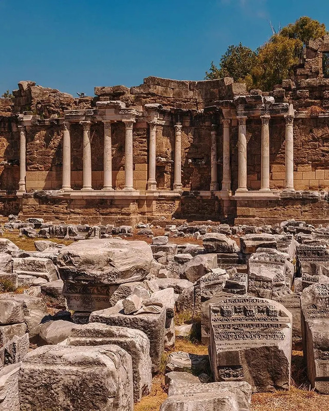 The Agora of Sagalassos, scattered with inscriptions and artifacts, revealing the daily life of a once-thriving Roman city.