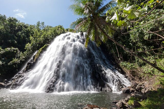 The Kepirohi Waterfall, Located Near Nan Madol, Adds to the Mystical Charm of Pohnpei’s Landscape.