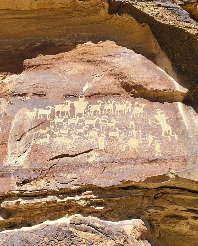 The iconic Cottonwood Panel, famously known as The Great Hunt, photographed in May 2006.