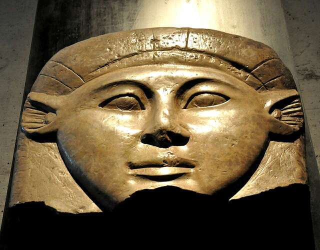 The serene visage of the goddess Hathor, preserved from ancient Egypt, continues to captivate.