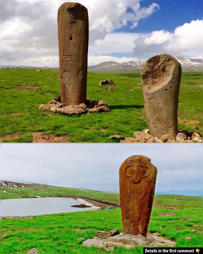 Unveiling the ancient dragon-stones of the Geghama Mountains, located near the captivating Dragon Lake. 