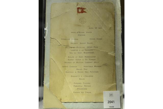 Valuable Historical Menus Titanic menus are now rare treasures, fetching incredible prices