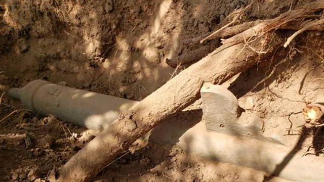 When archaeologists uncovered the wall gun, it was resting on the ground of what is believed to be a Spanish structure, frozen in time.