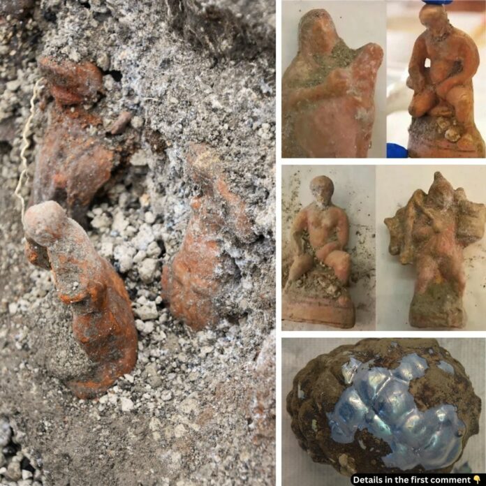 Unveiling Ancient Rituals: The Discovery of 13 Terracotta Figurines in Pompeii