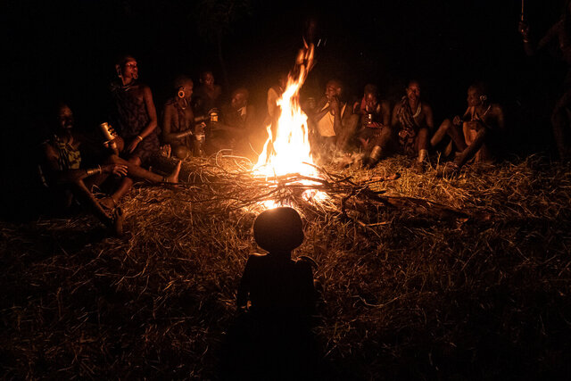 A glimpse into the Suri Tribe's traditional way of life during their camp in the heart of Ethiopia's Upper Omo Valley. (Credit: Jayne Mclean) 