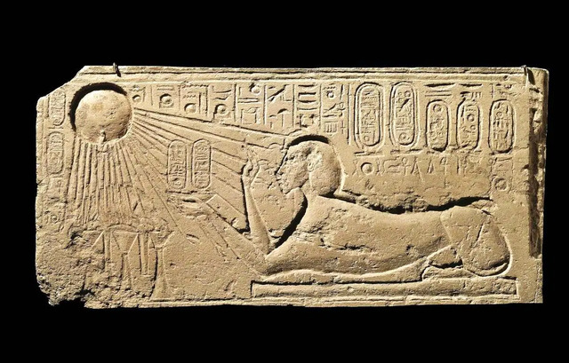 A remarkable relief of Akhenaten depicted as a Sphinx, dating to 1349–1336 BCE. (Via Museum of Fine Arts Boston)