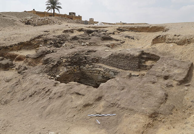 A view of the excavation site at Saqqara, showing the newly unearthed burial structures from the late 2nd Dynasty. Credit: Ministry of Tourism and Antiquities of Egypt.