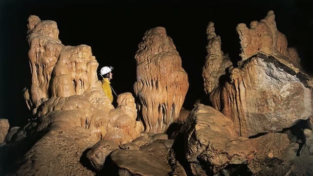 Adventurous guests can explore the hidden passages of the castle’s cave on a guided tour. (postojnska-jama.eu)