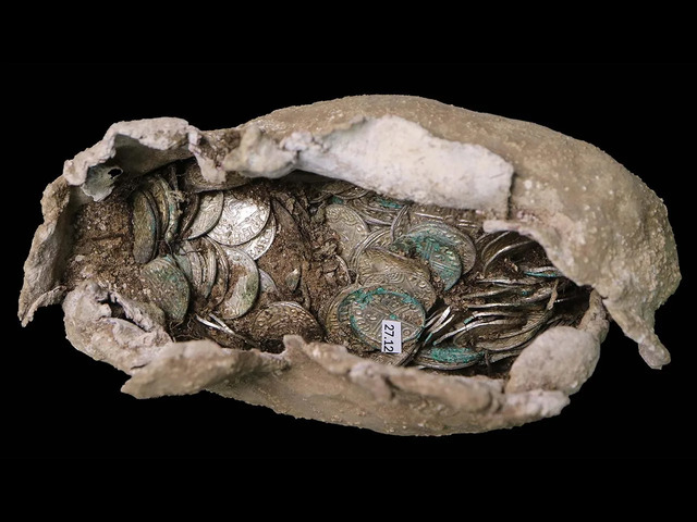 An incredible hoard of 11th-century silver coins has been uncovered at the Sizewell C site, offering a rare glimpse into medieval history. (Credit: Oxford Cotswold Archaeology)