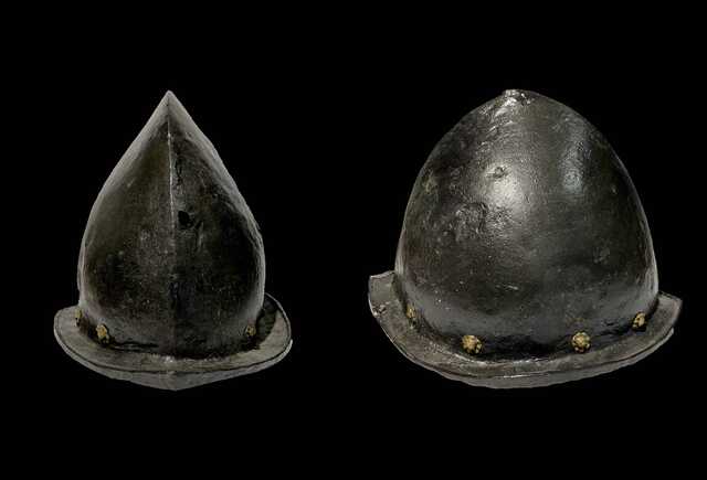 Another Visegrád helmet, featured in the palace’s impressive weapons exhibition.