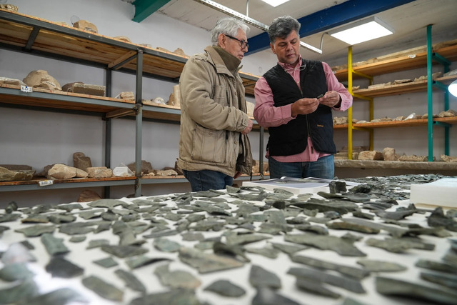 Archaeological findings from the ancient city of Metropolis include scattered statue fragments, uncovered during excavations in Izmir, Türkiye, January 9, 2025. (AA Photo)