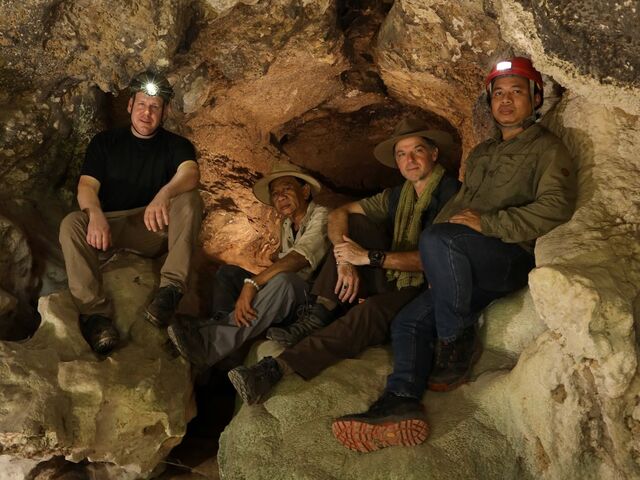 Australian and Indonesian archaeologists meticulously excavate caves in the Maros-Pangkep karst on Sulawesi, uncovering extraordinary ancient art. (Image credit: Ratno Sardi; (CC-BY 4.0 Deed))