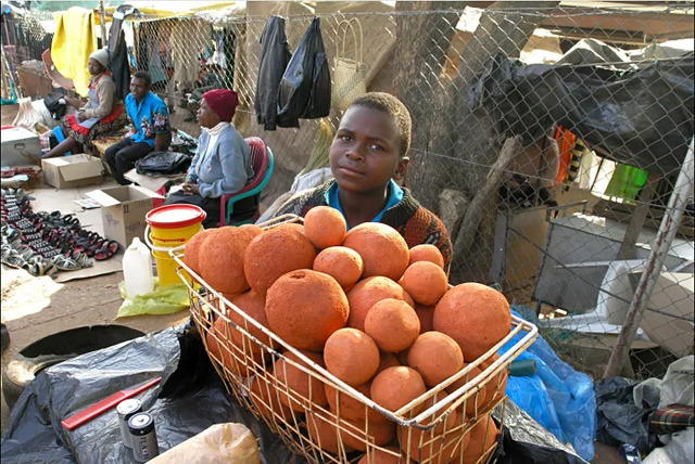 Balls of ochre, sold widely at Swazi markets for ritual purposes. (Photo: Bob Forrester)