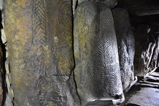 Decorated stones in the Gavrinis passage tomb stand as enduring symbols of a long-lost culture. (Photo by Zulfiqar Ali Kalhoro)