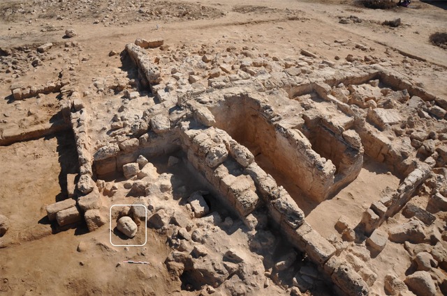 Excavation site at Taposiris Magna where the marble head of an elderly man, dating back to the Ptolemaic era, was discovered amidst the ruins of a 7th-century dwelling. (Credit: Egyptian Ministry of Tourism and Antiquities)