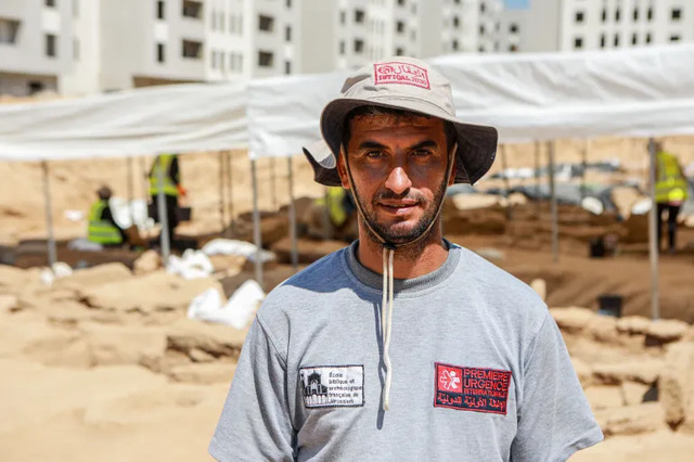 Fadel al-Otol leads the Intiqal team of skilled technicians and engineers, dedicated to restoring and researching the Roman cemetery. (Credit: Abdelhakim Abu Riash/Al Jazeera)