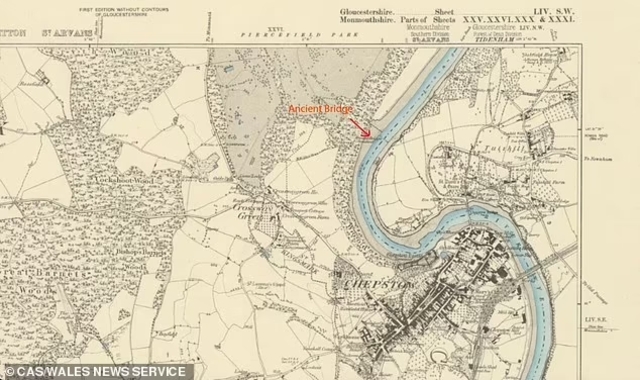 First identified and partially excavated in 1911 by Dr. Orville Owen, the bridge was also documented on an old Ordnance Survey map but remained buried in mud for over a century.