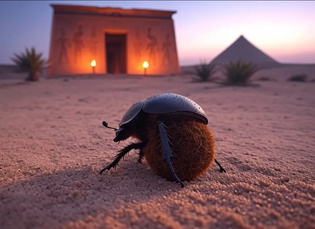 In ancient Egyptian beliefs, the humble dung beetle came to represent the sun’s daily passage across the sky.