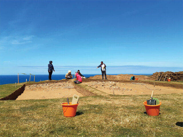 Over the past three seasons, archaeologists have been uncovering secrets of a Bronze Age burial mound at Berk Farm as part of the Round Mounds of the Isle of Man project. [Image credit: Manx National Heritage]