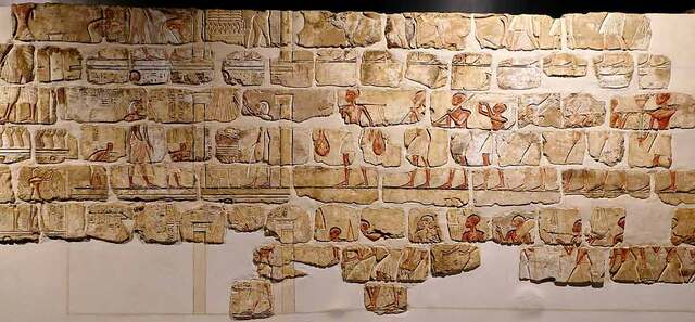 Relics of Reform: A reconstructed talatat relief from Akhenaten’s Temple of Aten at Karnak, recovered from the 9th Pylon. (Image via Luxor Museum)