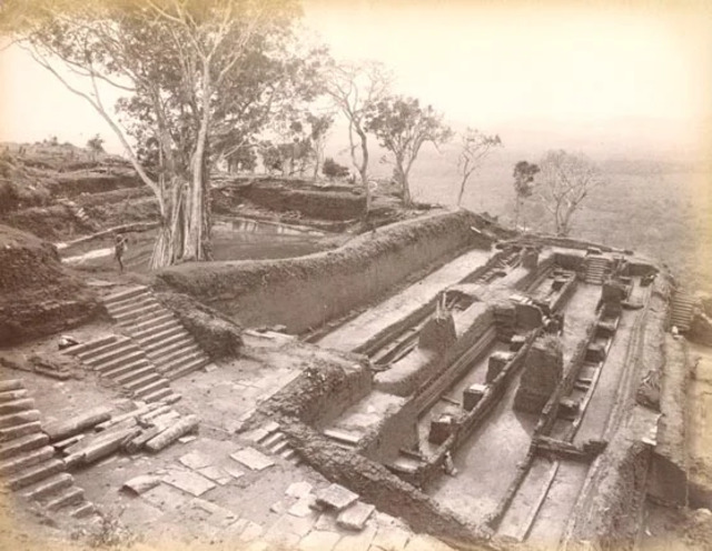 Ruins of the Sigiriya Royal Palace (Historical Photo)